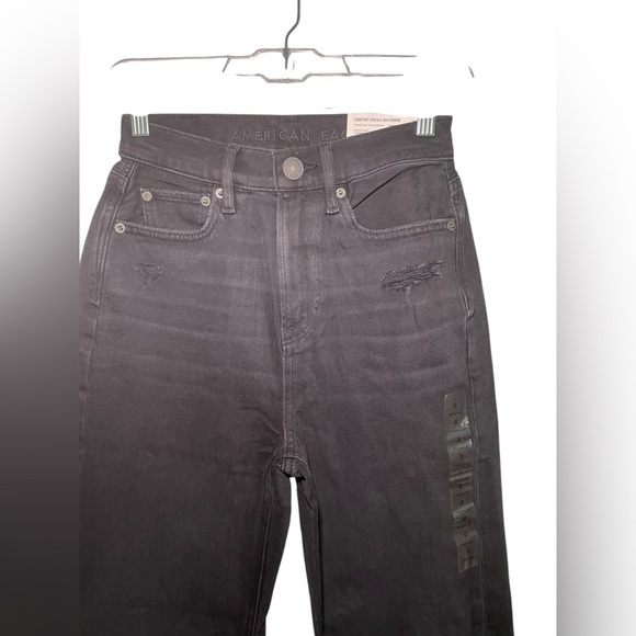 American Eagle New Highest Rise Black 90s Boyfriend Jeans Size 0 - Picture 6 of 8